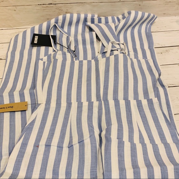 Torta jumpsuit Adriatic stripe blue reformation 2 - Picture 8 of 9